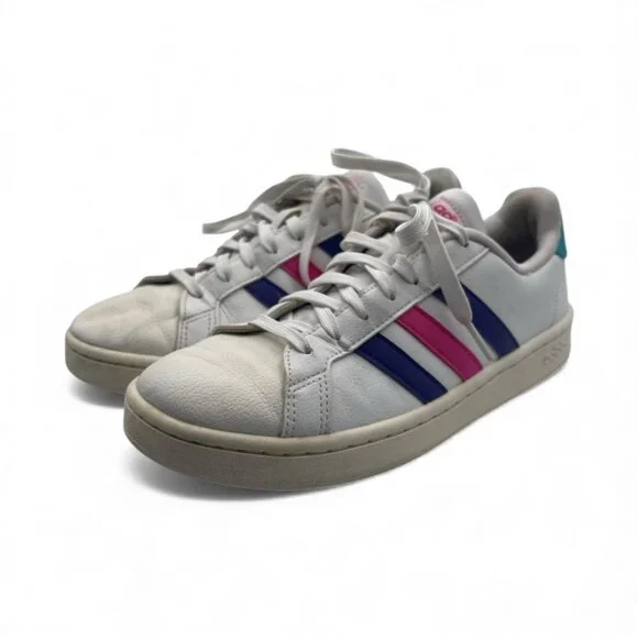 Adidas Women’s Grand Court Energy Ink White Leather Lace Up Sneakers US 9 - Picture 4 of 7